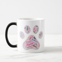 Perro Paw Imprimir Word Art