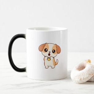 Taza Mágica Personaje de dibujos animados lindo perro sorprend