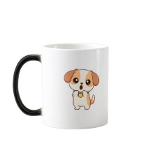 Personaje de dibujos animados lindo perro sorprend