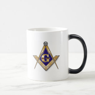 TAZA MÁGICA PERSONALICE EL CUADRADO Y EL COMPÁS MASÓNICOS
