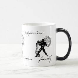 Taza Mágica Personalizable Aquarius rasgos zodiaco al estilo g