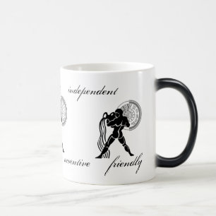 Taza Mágica Personalizable Aquarius rasgos zodiaco al estilo g