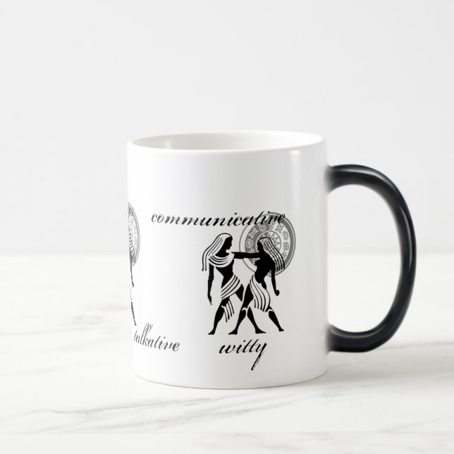 Taza Mágica Personalizable Gemini traza el zodiaco al estilo g (Derecha)