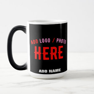TAZA MÁGICA PERSONALIZABLE MODERNO ESTILO NEGRO VERIFICADO MAR