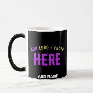 TAZA MÁGICA PERSONALIZABLE MODERNO ESTILO NEGRO VERIFICADO MAR