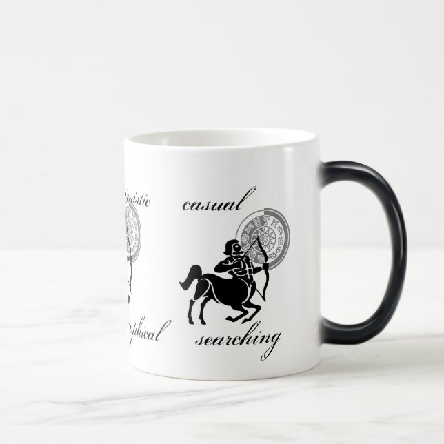 Taza Mágica Personalizable Sagittarius rasgos zodiaco al estil (Derecha)
