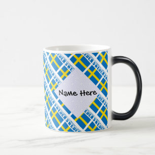 Taza Mágica Personalización de baldosas negras de la bandera s