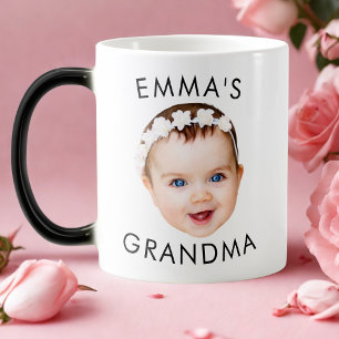 Taza Mágica Personalizado Baby Face Mug Mom Abuela Grandpa Bir