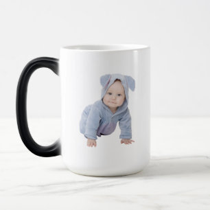Taza Mágica Personalizado Bebé Face Niño Navidades de foto