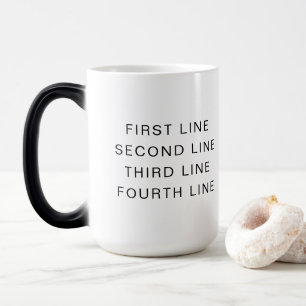 Taza Mágica Personalizado Color del texto Café Morphing Mug 15