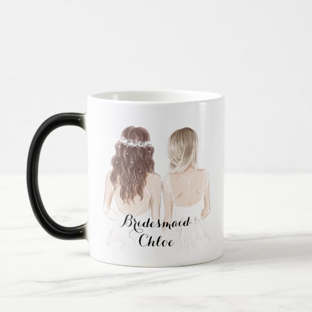 Taza Mágica personalizado de dama de honor mug (Izquierda)