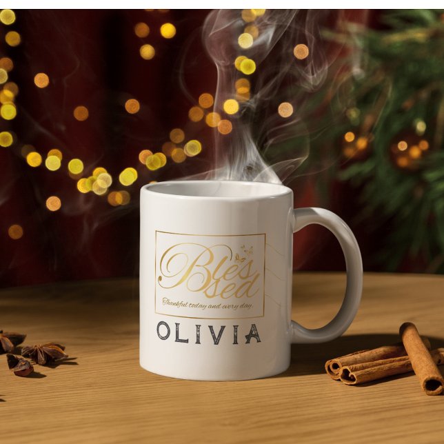 Taza Mágica Personalizado de oro Caligrafía Nombre regalo de A (Subido por el creador)