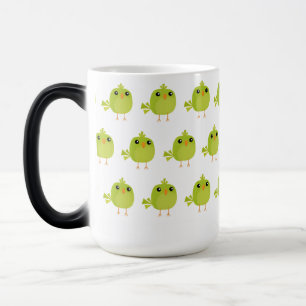 Taza Mágica Personalizado de pájaro verde