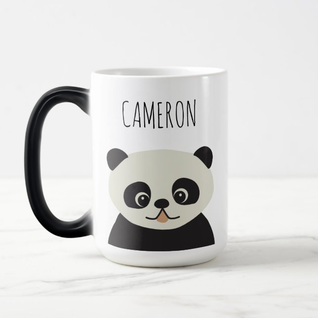 Taza Mágica Personalizado de panda Cute personalizado personal (Izquierda)