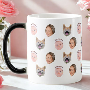 Taza Mágica Personalizado Face Mug, Personalizado de fotografí