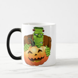 Taza Mágica Personalizado Frankenstein con Calabaza