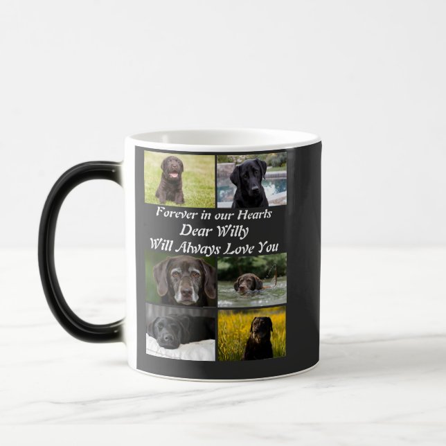 Taza Mágica Personalizado Mascota moderno Memorial 6 Collage d (Izquierda)