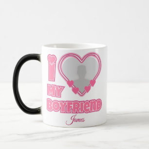 Taza Mágica Personalizado Me Encanta Mi Novio - Añadir Foto Y 