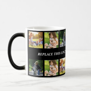 Taza Mágica Personalizar el collage de fotografías y el texto