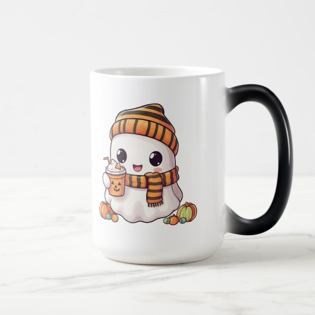 Taza Mágica Personalized Cozy Ghost and Pumpkin Spice Autumn M (Derecha)
