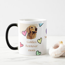 Taza Mágica Personalized Golden Retriever Mom Mug - Custom Dog