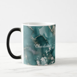 Taza Mágica Personalized Luxury Marble Pattern Custom Name 