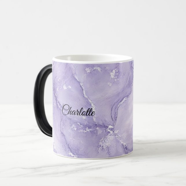 Taza Mágica Personalized Luxury Marble Pattern Custom Name (Anverso izquierdo)