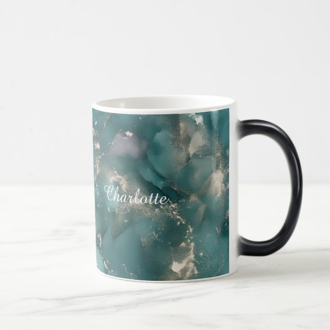Taza Mágica Personalized Luxury Marble Pattern Custom Name Mug (Derecha)