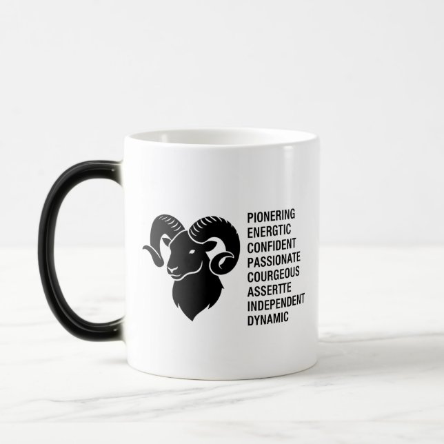 Taza Mágica Personalized Name ,zodiac sign, traits mug (Izquierda)
