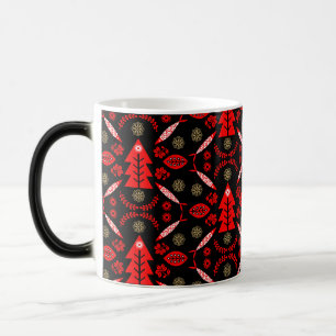 Taza Mágica Pescado nórdico de arte folclórico