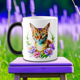 Taza Mágica Pétalos y flores de gato y Bonito puros