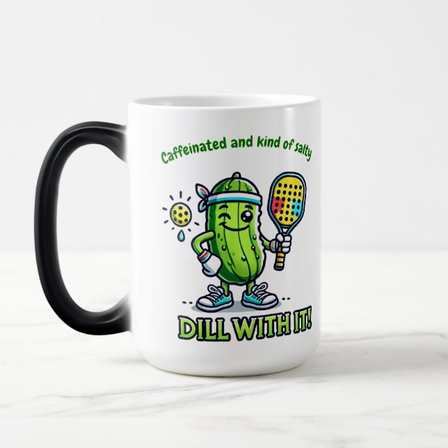 Taza Mágica Pickleball Funny Coffee Mug Drinkware Kitchen (Izquierda)