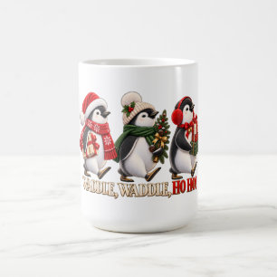 Taza Mágica Pinguino Navideño Adorable Paseo Ho Ho