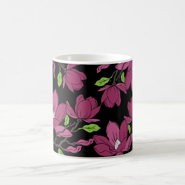 Taza Mágica Pink magnolia botanical Print (Centro)