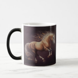 Taza Mágica Pintado Pastel De Un Caballo Corriendo