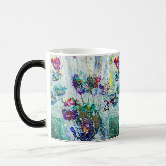 Taza Mágica Pintura abstracta de colibrí (Izquierda)