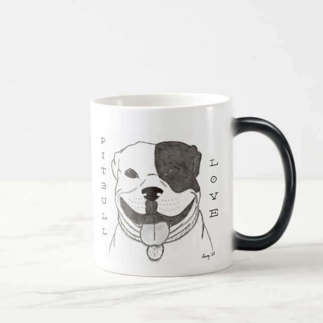 Taza Mágica Pitbull Love Mug (Derecha)
