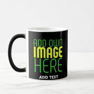 TAZA MÁGICA PLANTILLA DE TEXTO DE IMAGEN NEGRA SENCILLA EDITAB