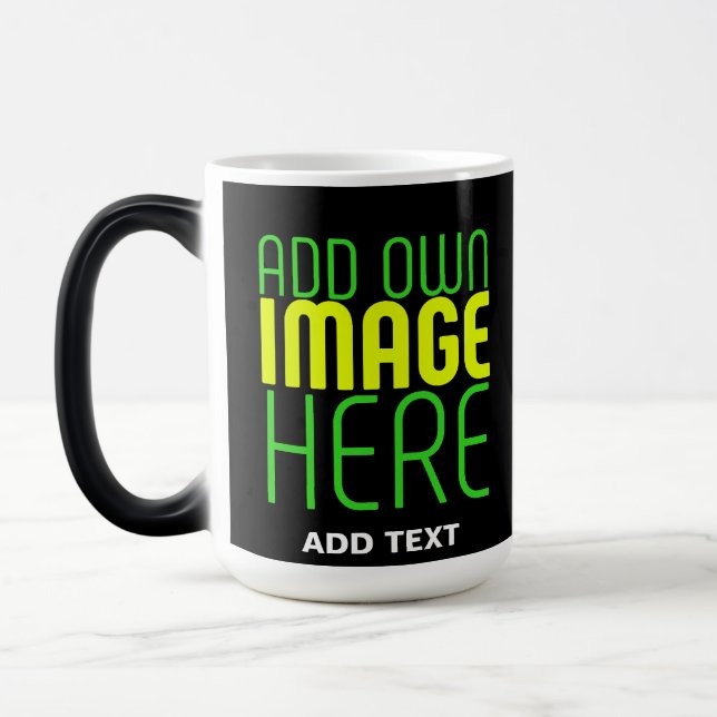 TAZA MÁGICA PLANTILLA DE TEXTO DE IMAGEN NEGRA SENCILLA EDITAB (Izquierda)