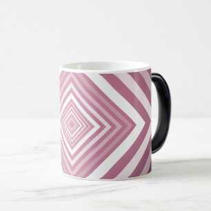 Taza Mágica Plazas modernas de degradado rosa y blanco