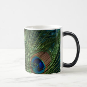 Taza Mágica Plumas verdes del pavo real
