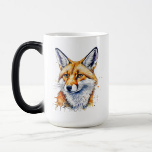 Taza Mágica ¡Por Fox Sake! Cita de Fox de Watercolor Funny