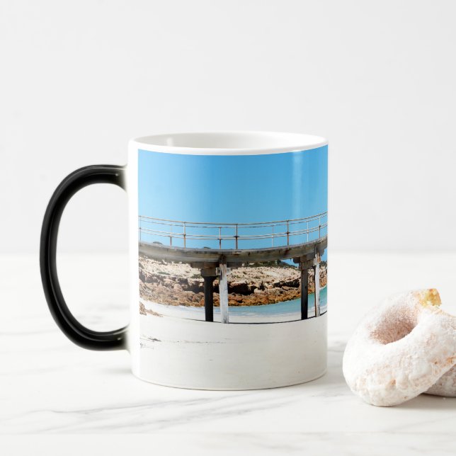 Taza Mágica Port Rickaby, Australia del Sur, Jetty, (Con donut)