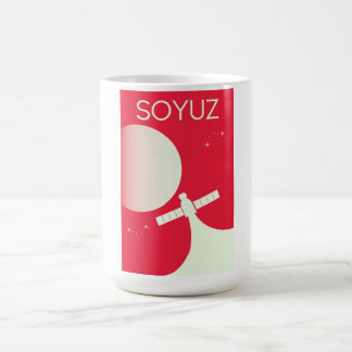 Taza Mágica Poster de arte espacial Soyuz