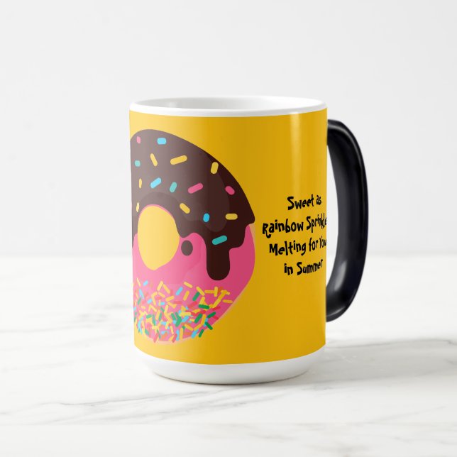Taza Mágica Postre, Donut con Sprinkles de Arcoíris, Doughnut (Anverso derecho)