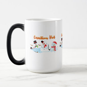 Taza Mágica Precaución: hombres de nieve que se derriten
