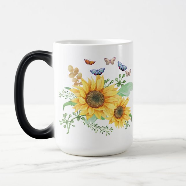 Taza Mágica primavera de girasol (Izquierda)