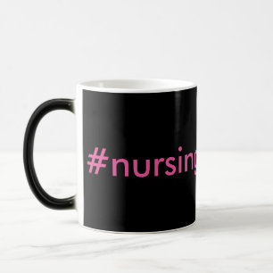 Taza Mágica Problemas de enfermería negros y rosados