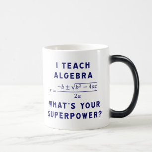 Taza Mágica Profesor Divertido de Álgebra ¿Cuál es tu Superpod