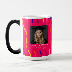 Taza Mágica Promoción de graduados con estampado de franja en 